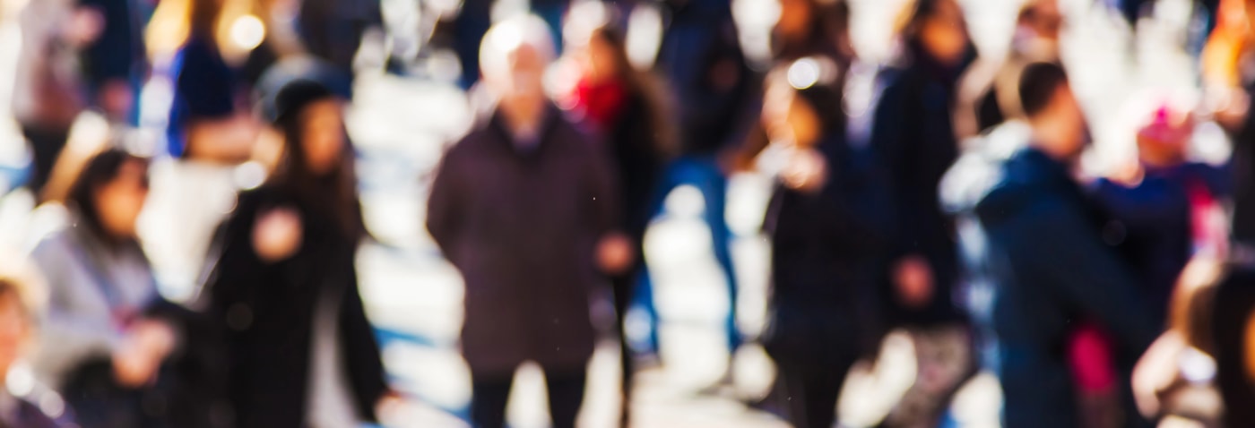 crowd walking Denver