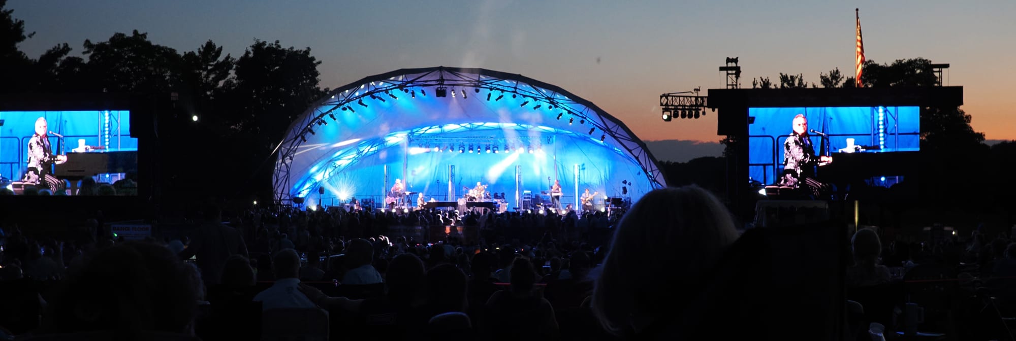 outdoor concert venue at sunset Denver